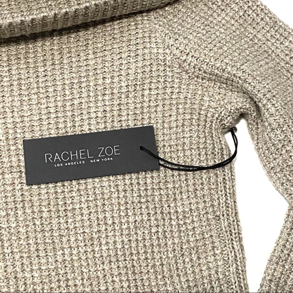 NEW Rachel Zoe Cozy Cowl Turtle Neck Knit Jumper Sweater Dress Tan Taupe Size S - Picture 4 of 6
